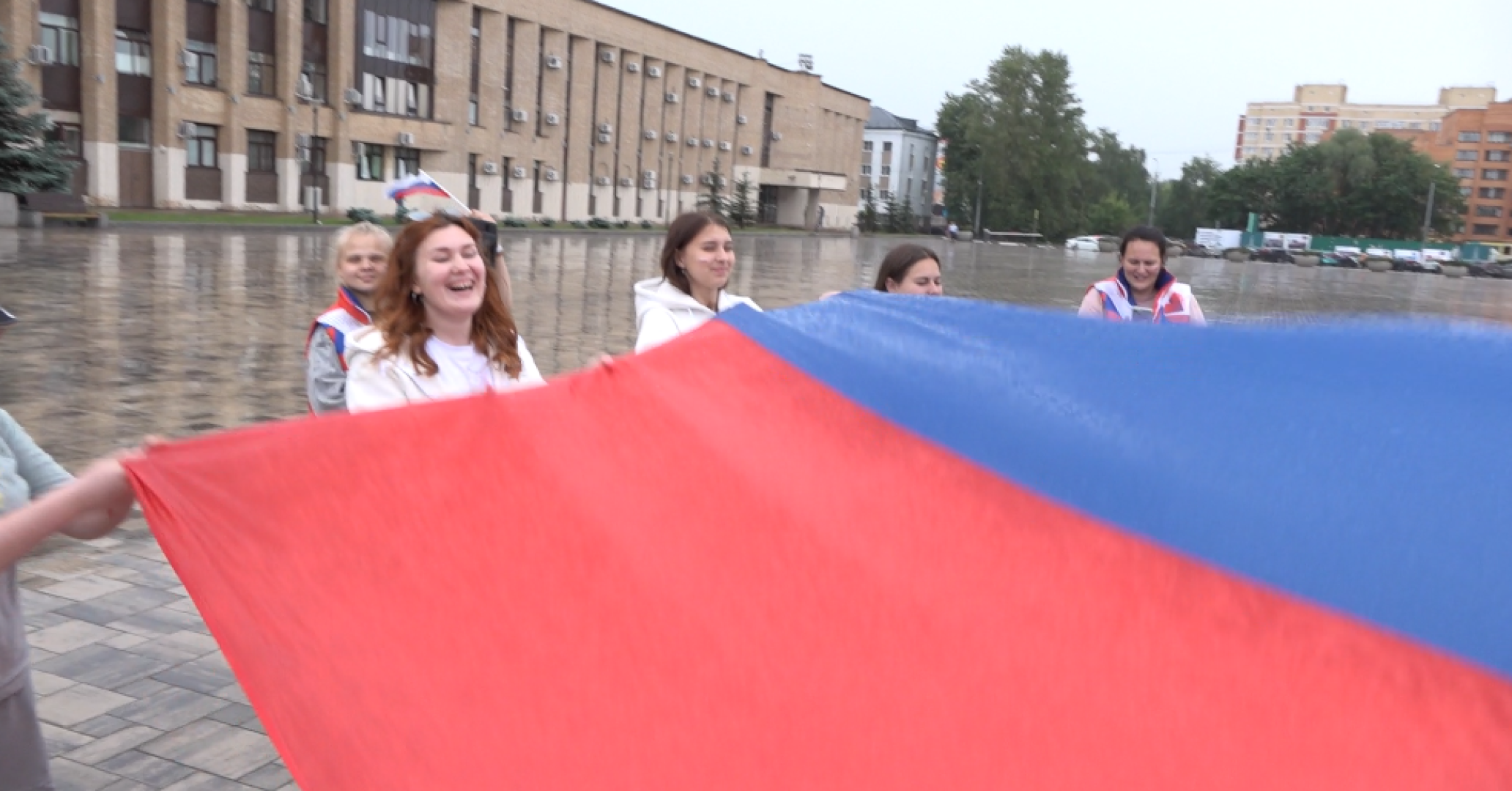 Российский триколлор, Акция в День России, Домодедово,