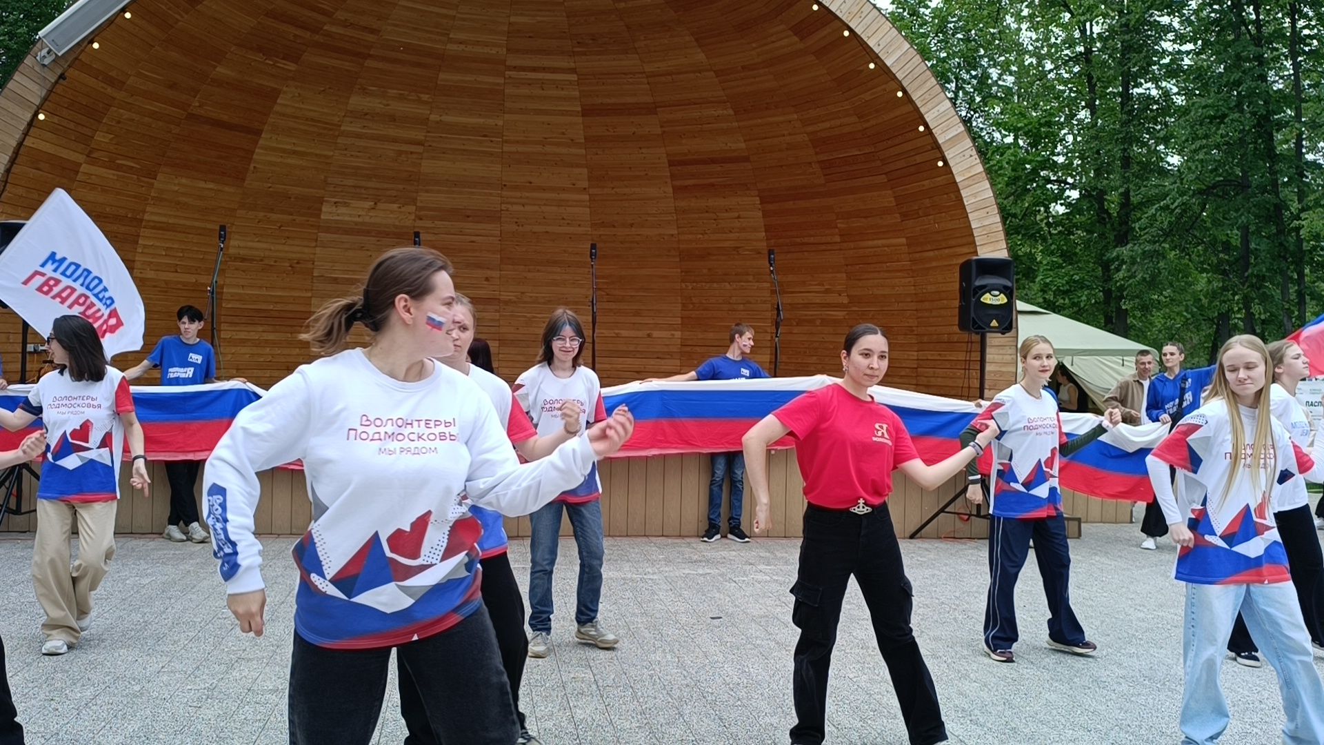 день россии 2024, парк, флешмоб, лобня, патриотизм,