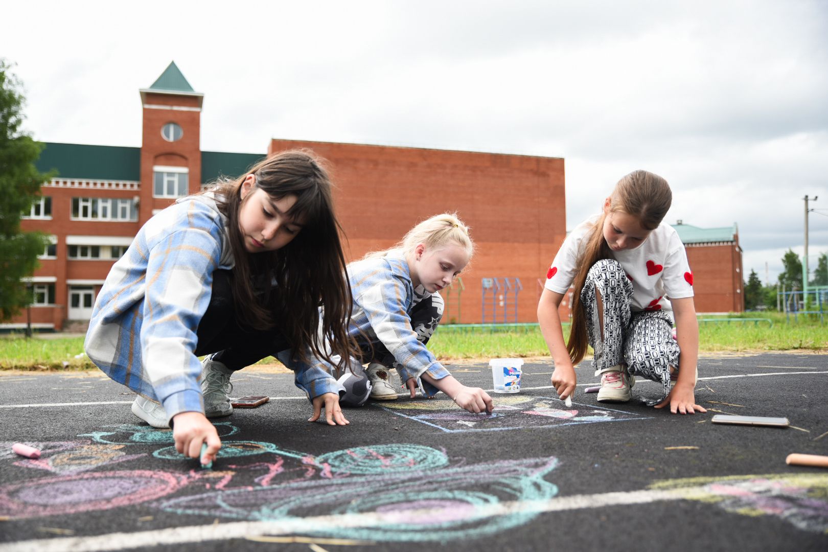 Бронницы, Космос, Гимназия имени Пушкина, Рисунок на асфальте, Умные каникулы,
