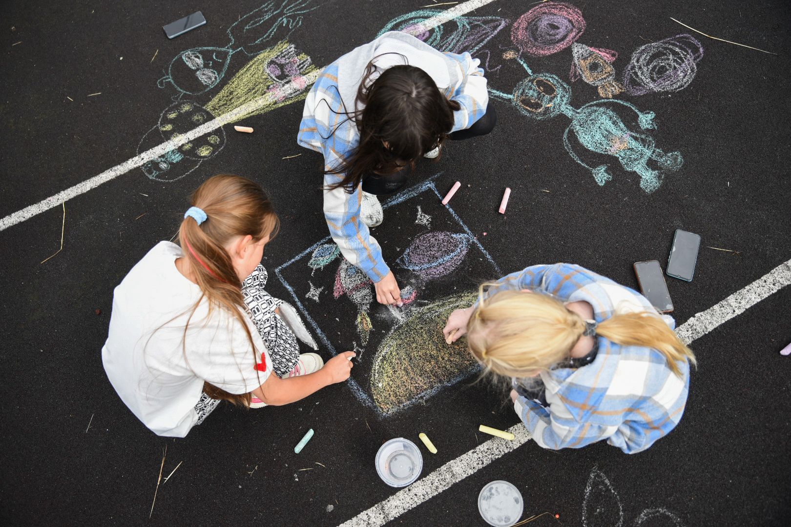 Бронницы, Космос, Гимназия имени Пушкина, Рисунок на асфальте, Умные каникулы,