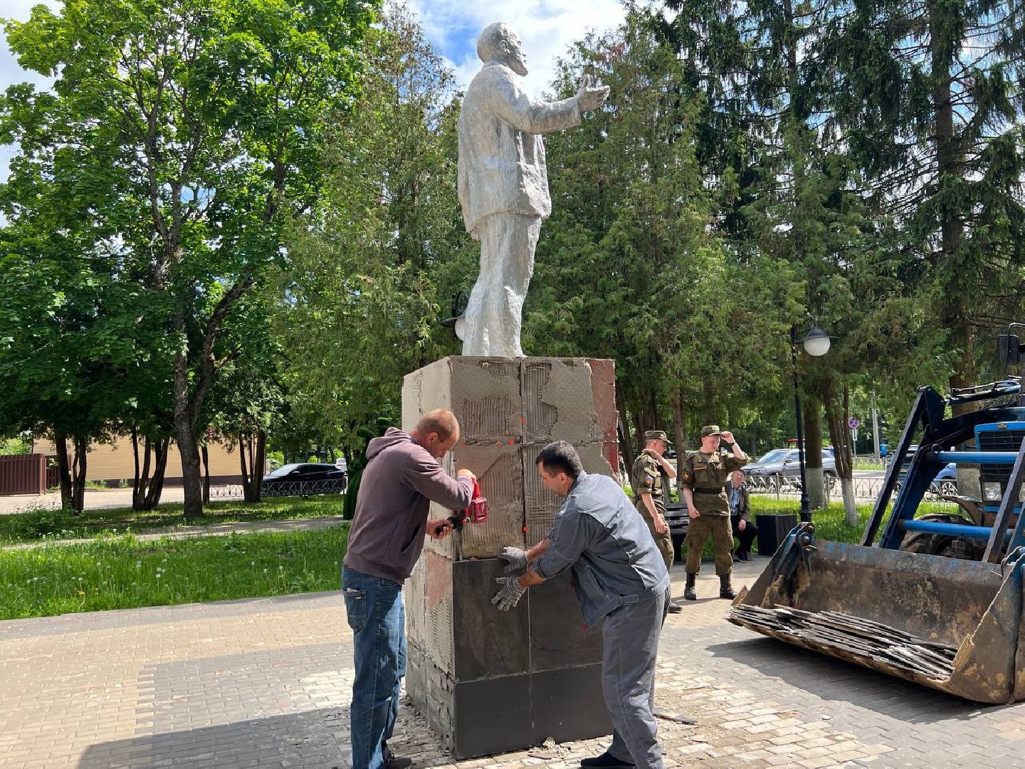 монумент, ремонт, ленин, восход,