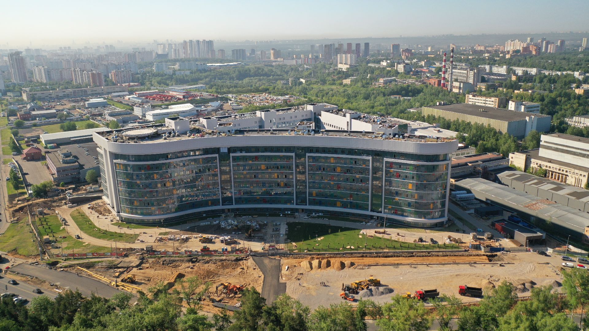 видео с коптера, больница, красногорск,