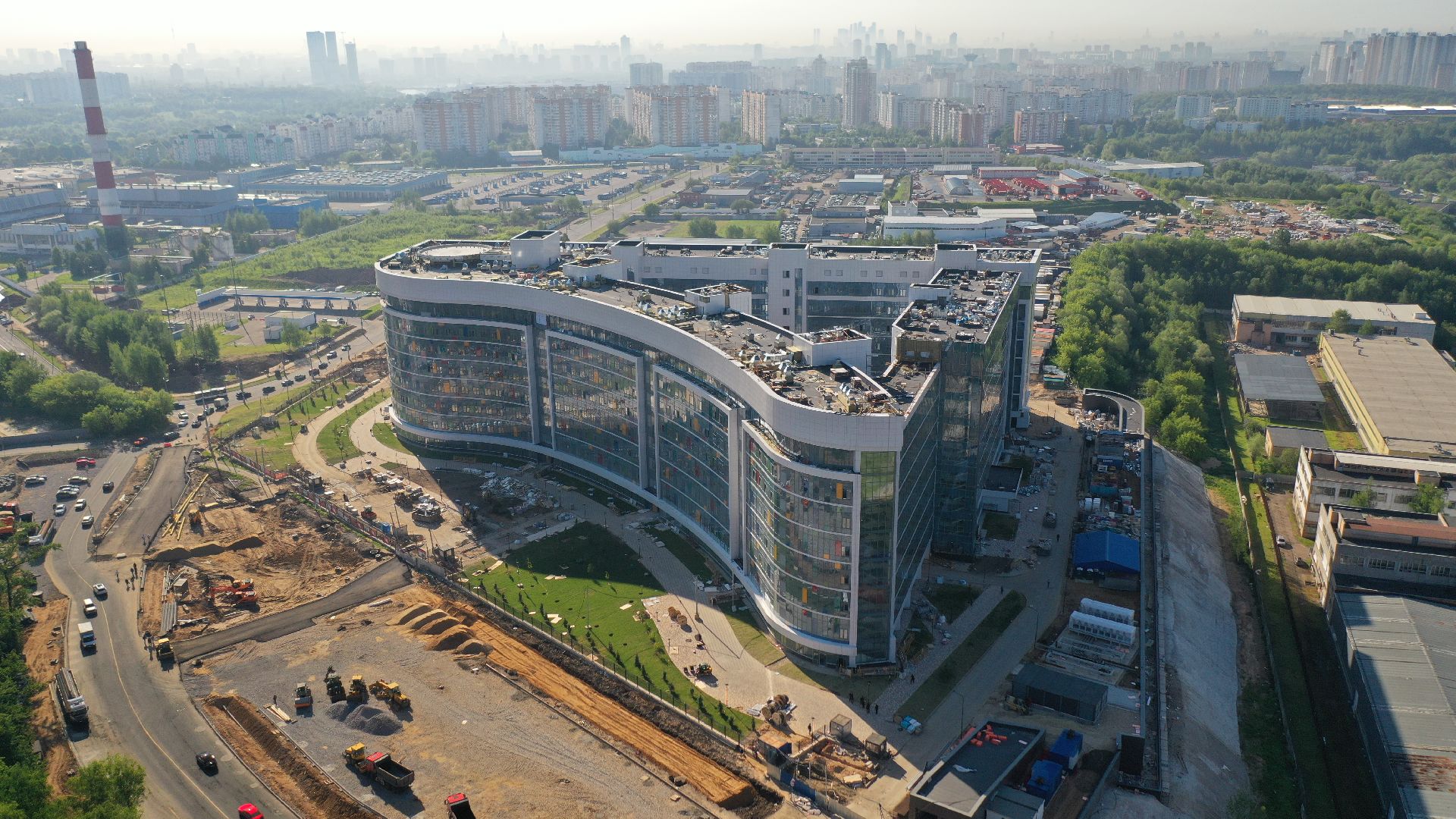 видео с коптера, больница, красногорск,