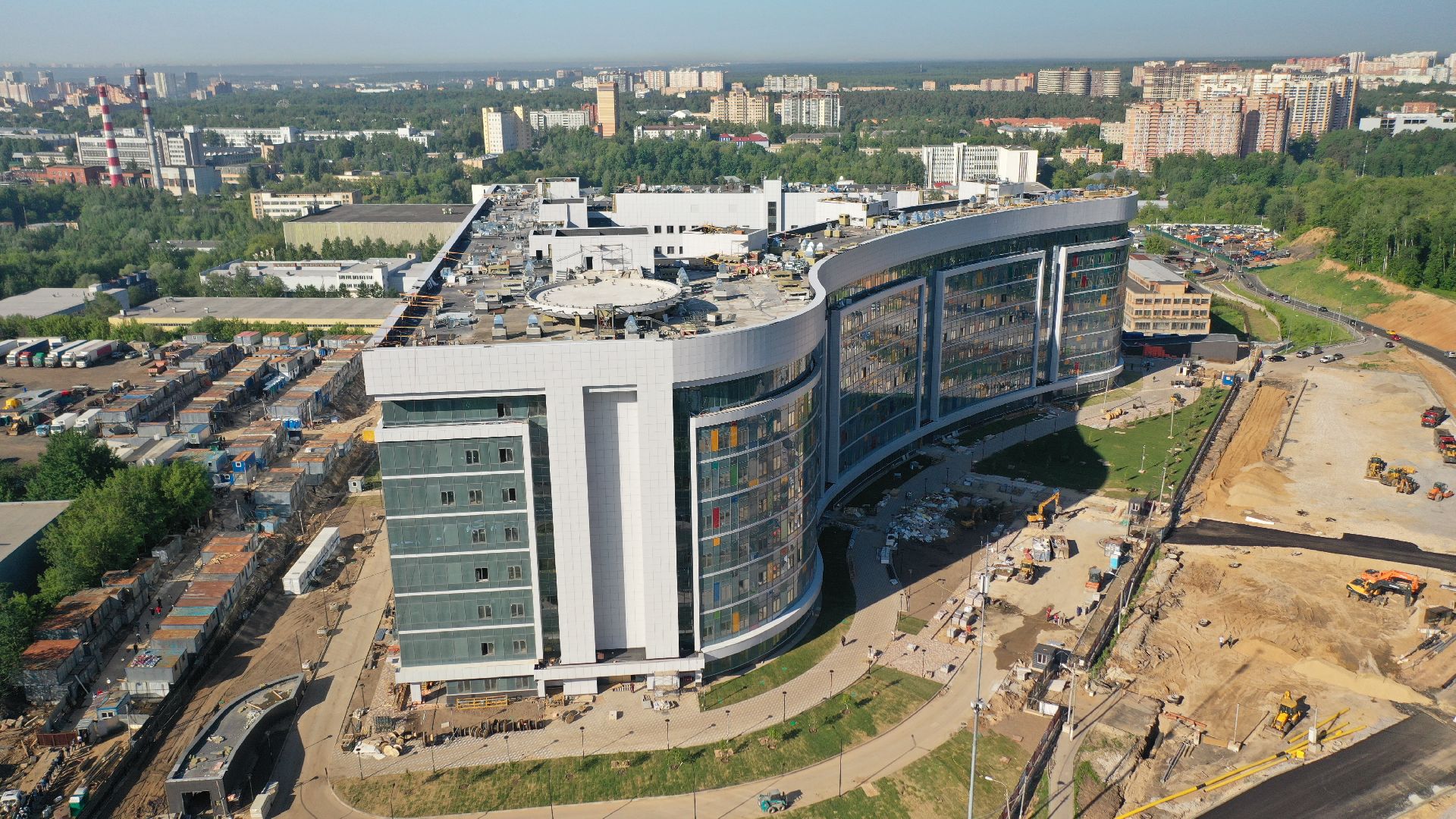 видео с коптера, больница, красногорск,