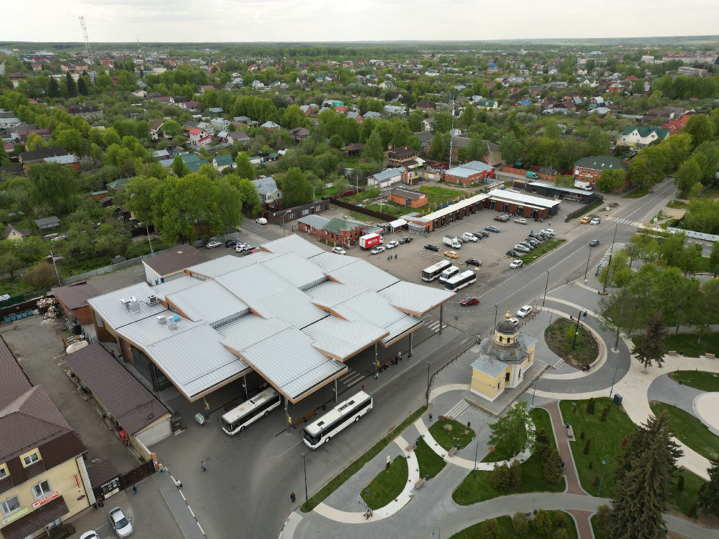 видео с коптера, бронницы, автовокзал,