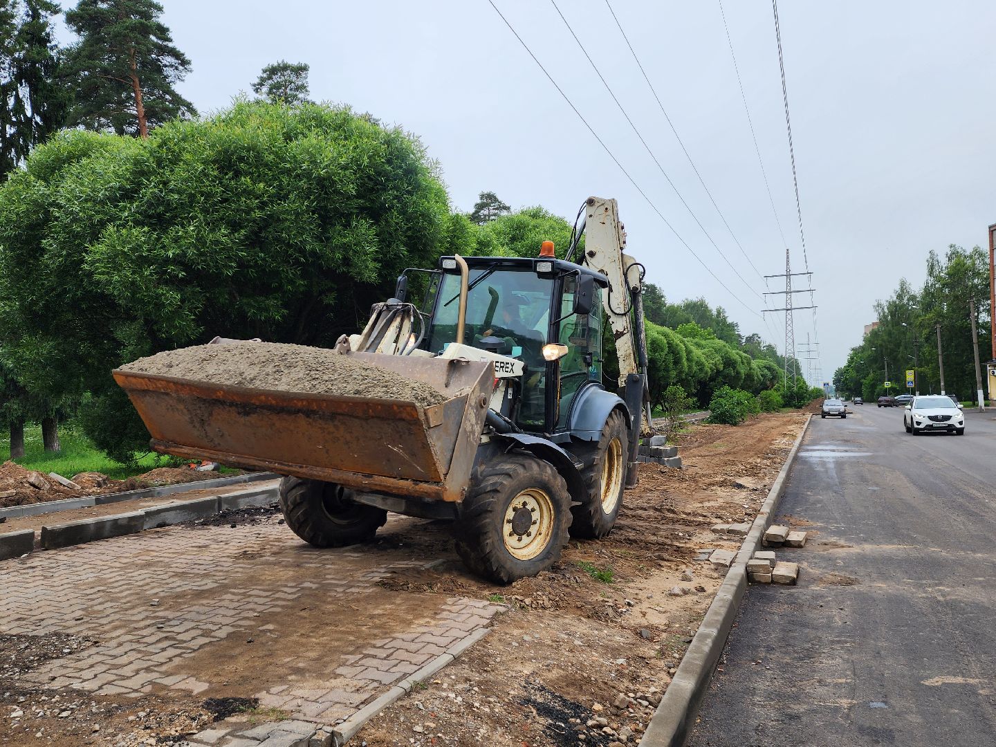 красноармейск, г.о. пушкинский, капремонт дороги, новый тротуар,