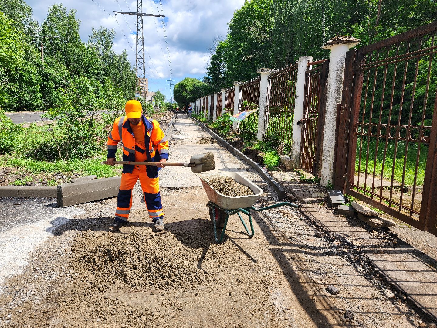 красноармейск, г.о. пушкинский, капремонт дороги, новый тротуар,