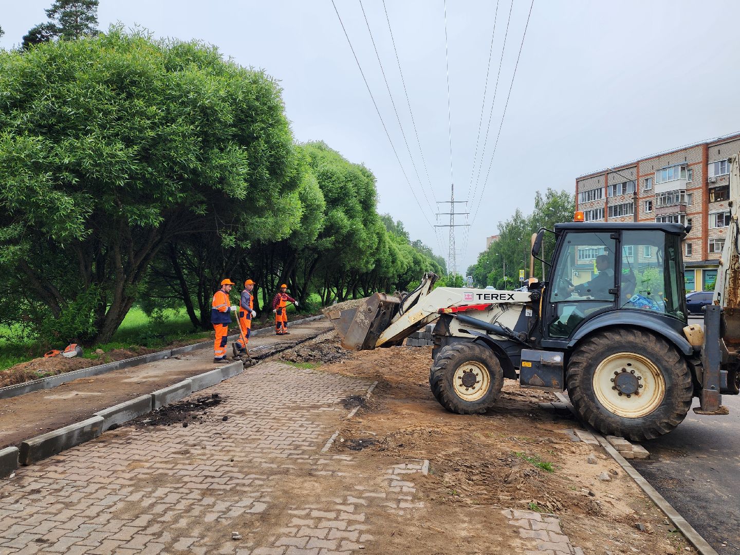 красноармейск, г.о. пушкинский, капремонт дороги, новый тротуар,