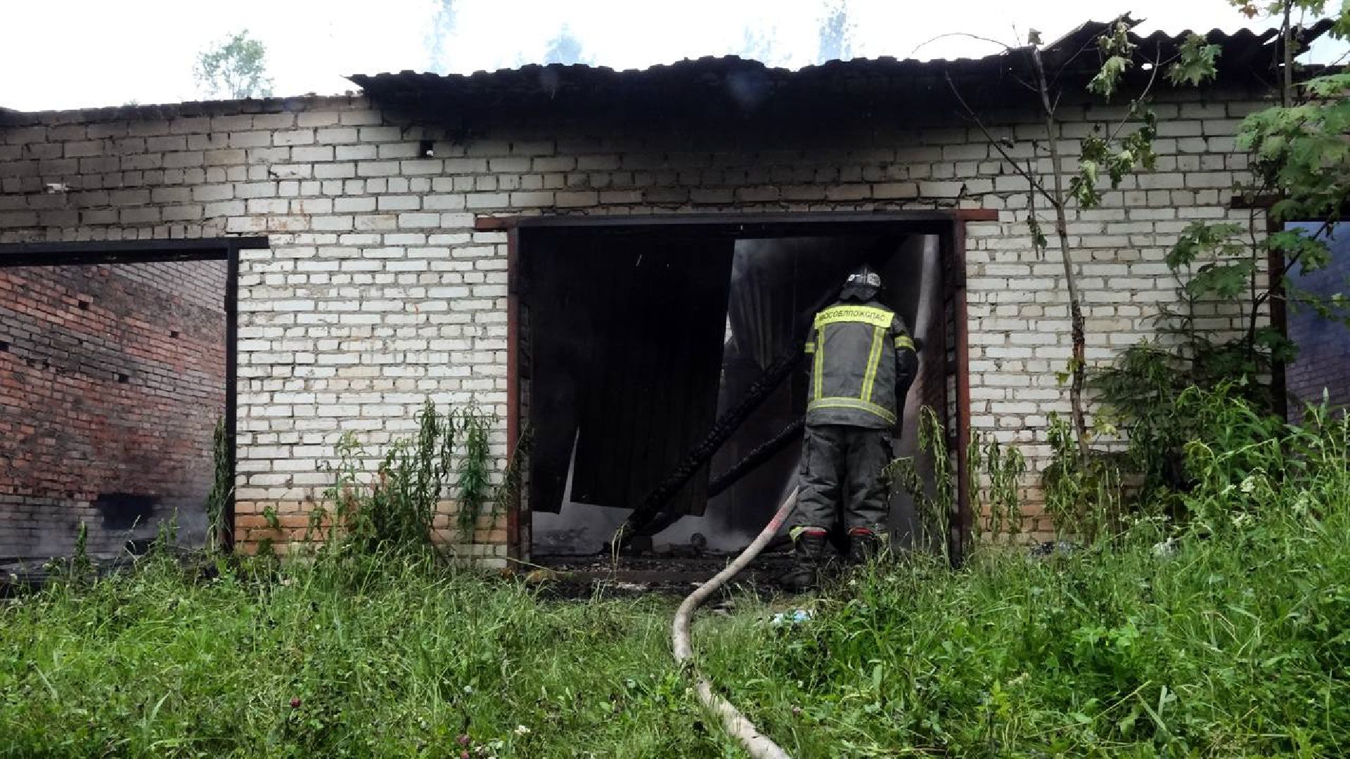 ЧП, Пожар, Лес, Гаражи, Лесная охрана, Мособлпожспас,