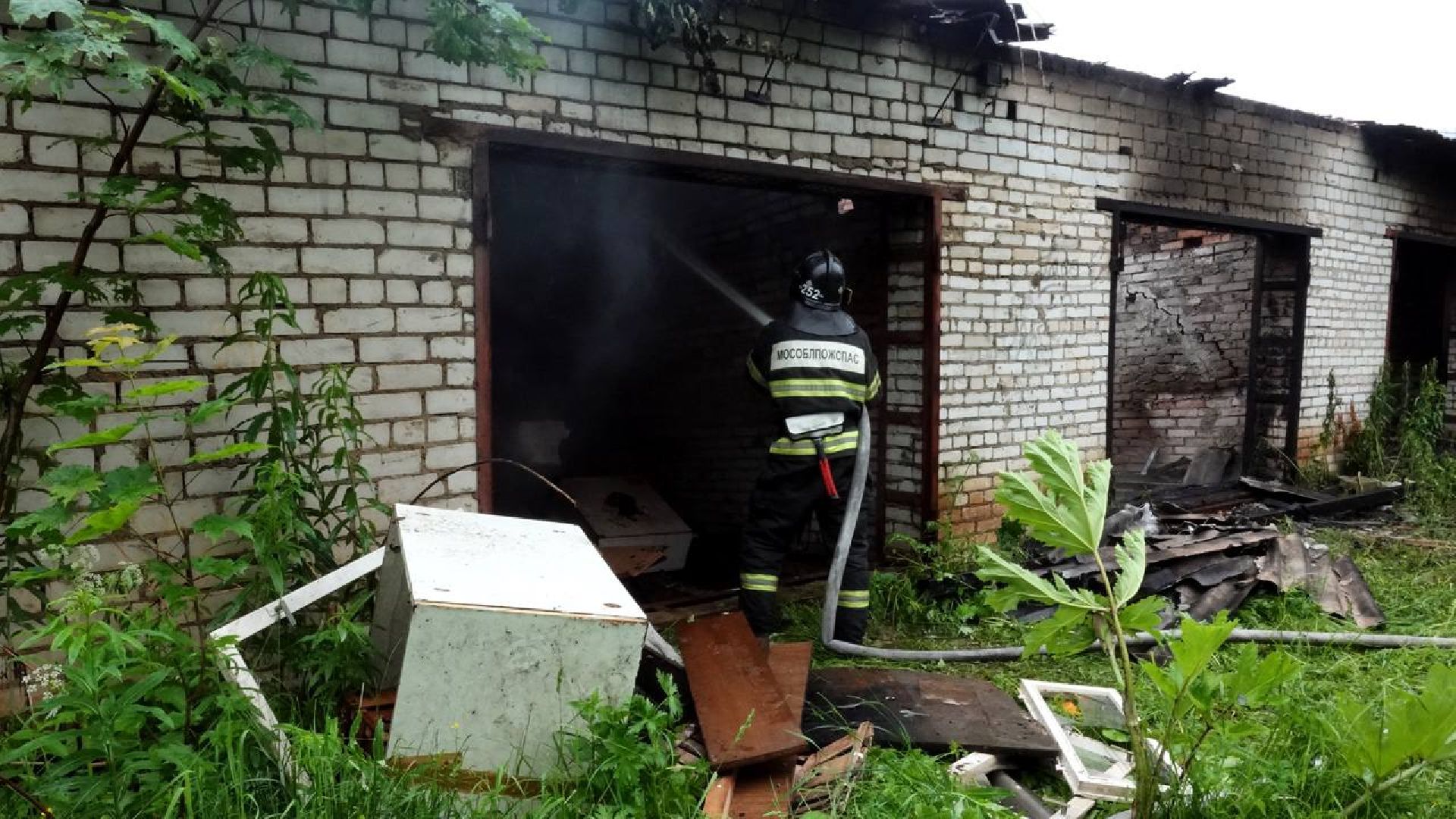 ЧП, Пожар, Лес, Гаражи, Лесная охрана, Мособлпожспас,