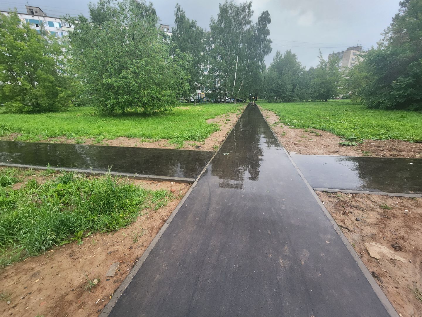 долгопрудный, народные тропы, благоустройство, пешеходная дорожка, асфальт,