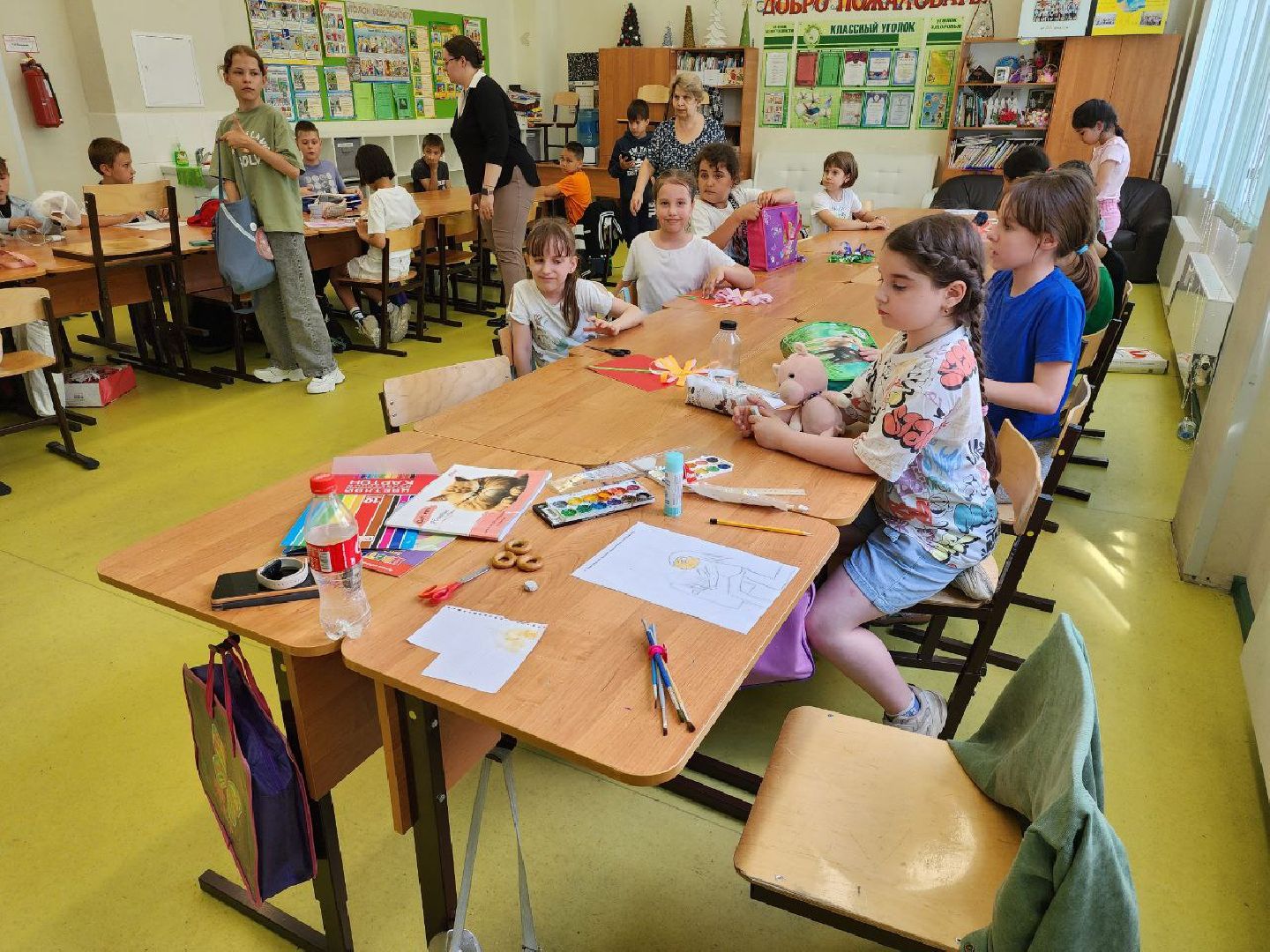 детский лагерь, школьный лагерь, лопатинская сош, ленинский округ, депутат Кокоева, Единая Россия, лагерь дневного пребывания,