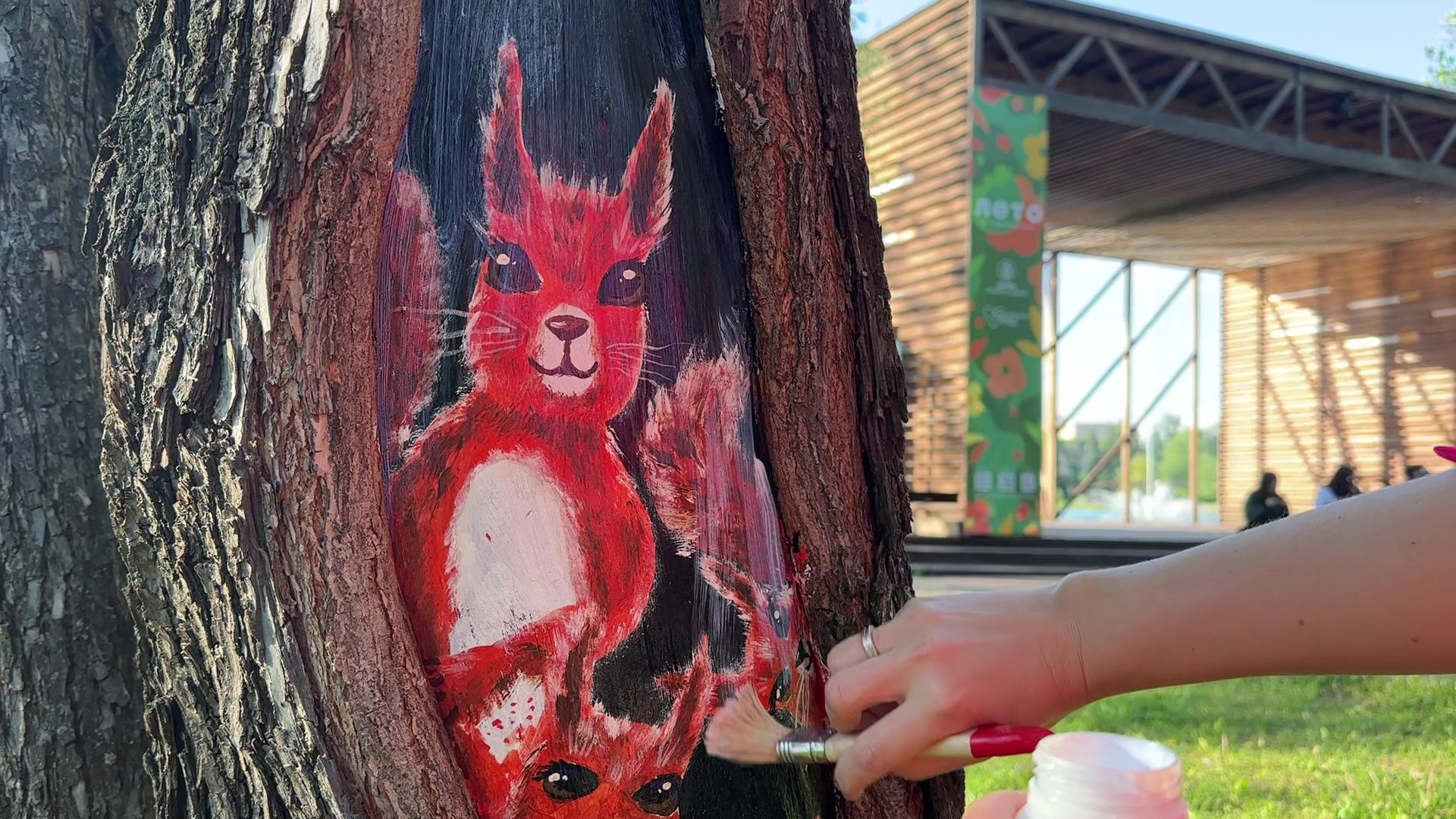 Реутов, парк, спаси дерево, рисунки, художник,