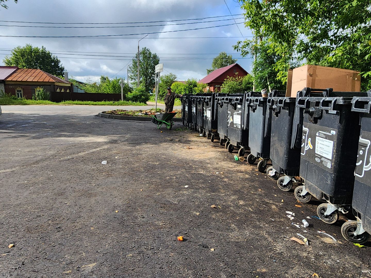 серпухов, улица дальняя, контейнер для мусора, контейнерная площадка, раздельный сбор мусора,