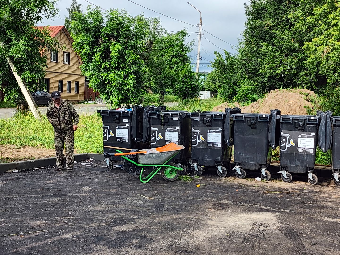 серпухов, улица дальняя, контейнер для мусора, контейнерная площадка, раздельный сбор мусора,