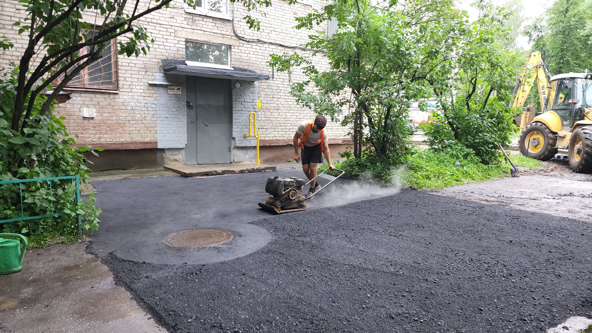 пушкино, ямочный ремонт, дворовая территория, ремонтные работы,