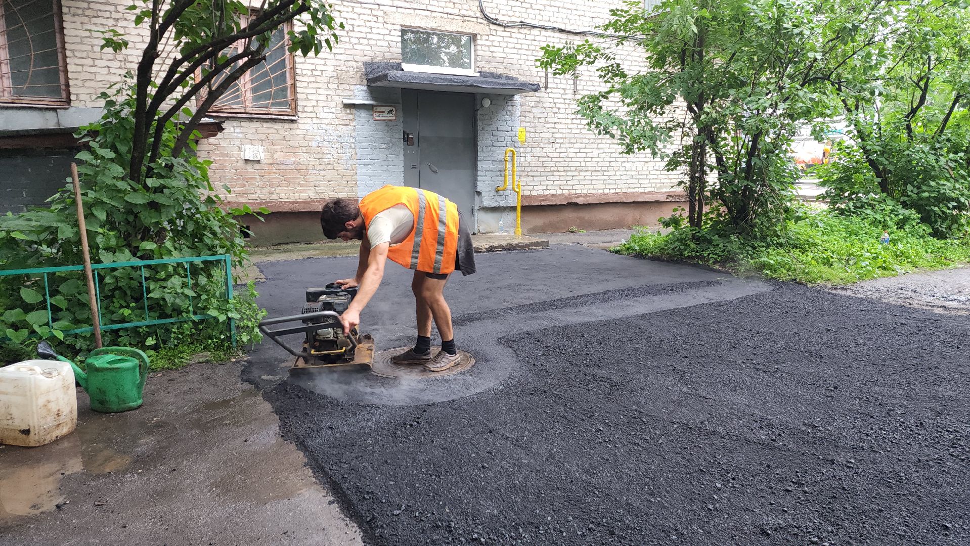 пушкино, ямочный ремонт, дворовая территория, ремонтные работы,