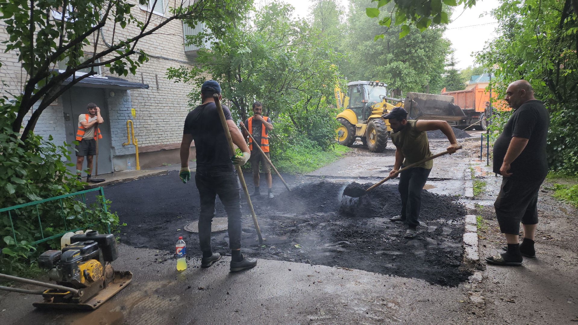 пушкино, ямочный ремонт, дворовая территория, ремонтные работы,