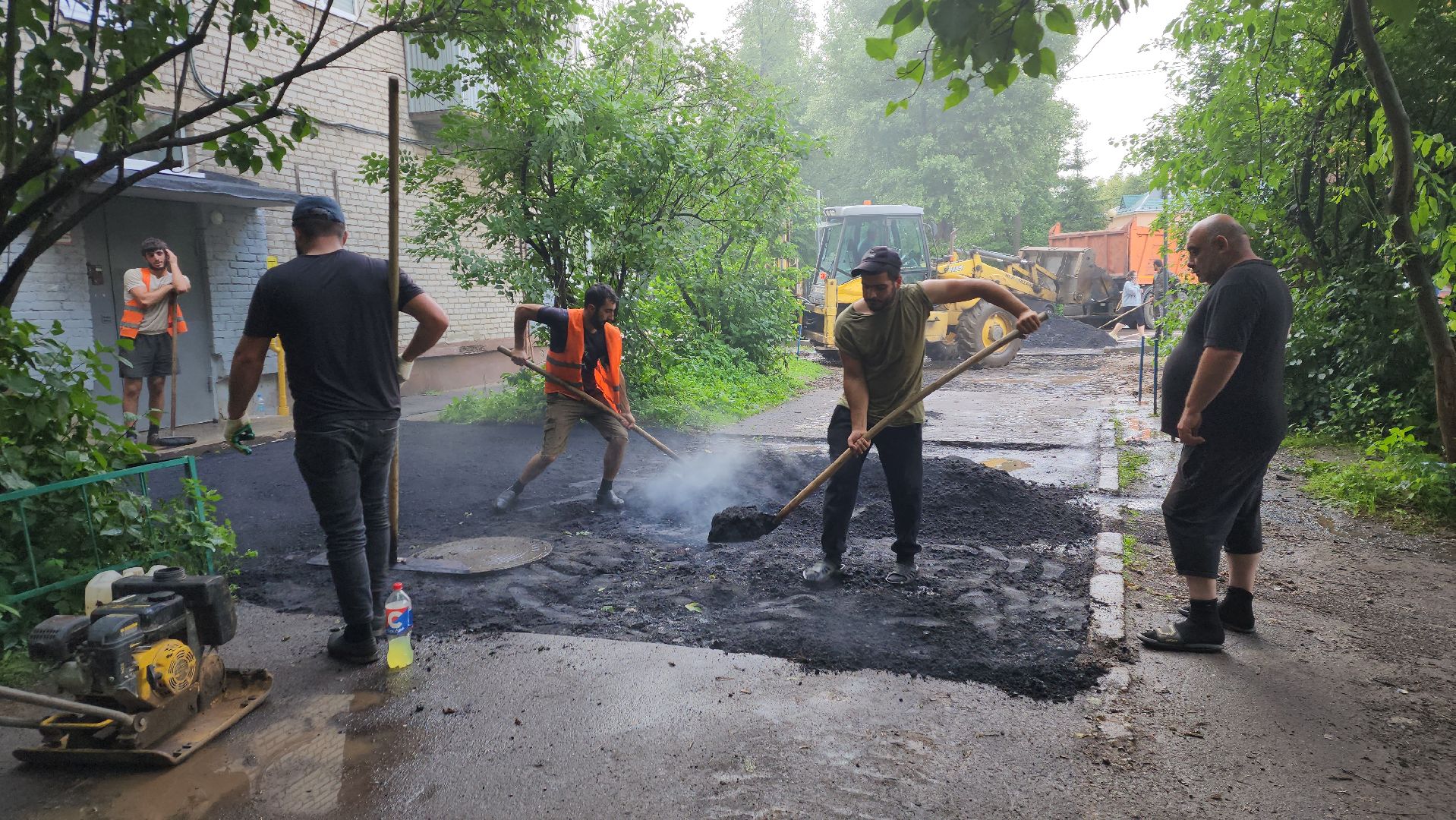 пушкино, ямочный ремонт, дворовая территория, ремонтные работы,