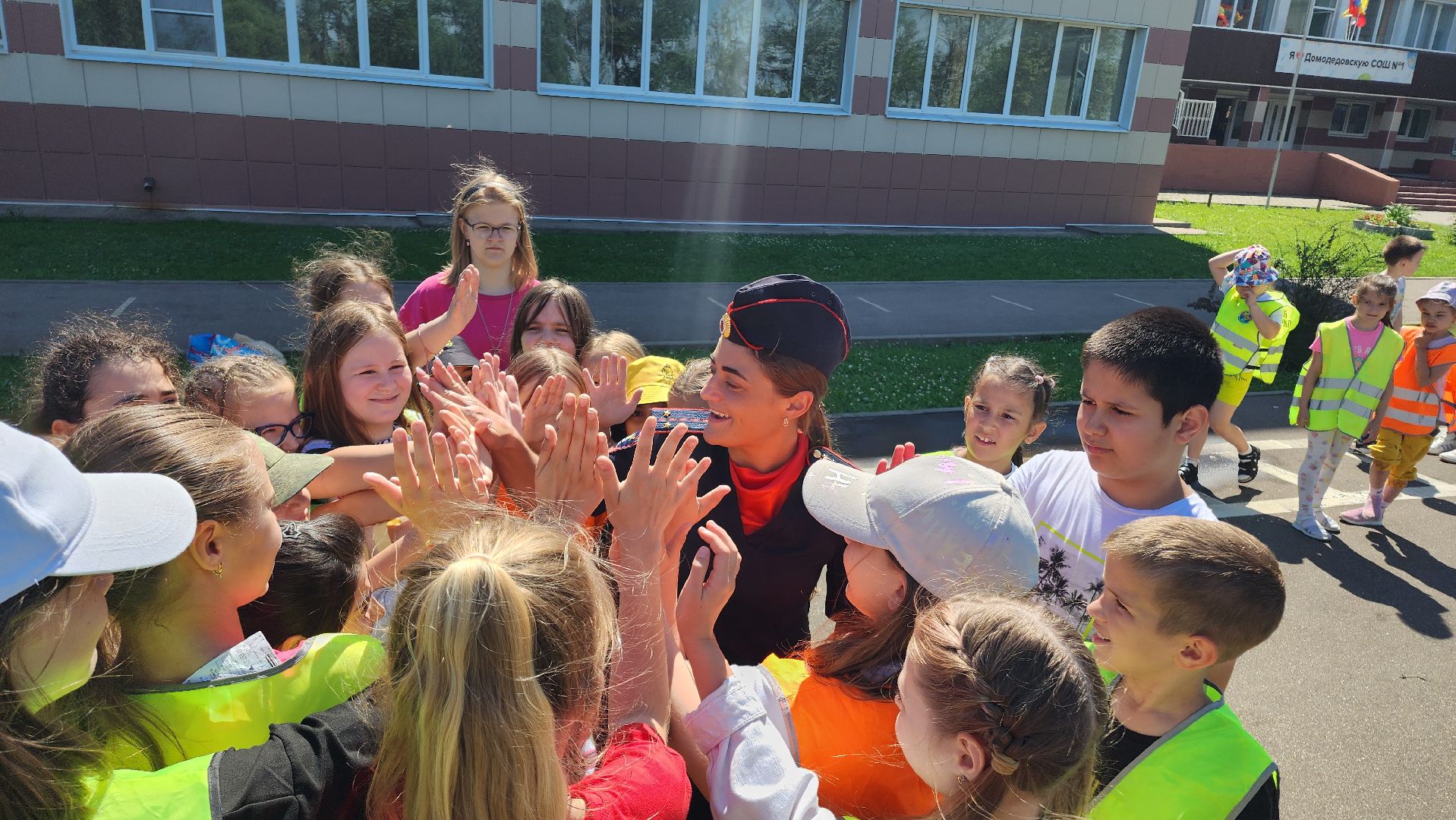 рейд безопасности, ОГИБДД, ПДД, Школьный лагерь, Подмосковье, Домодедово, профилактика бдд, Дети, Зебра, Пешеходный переход,