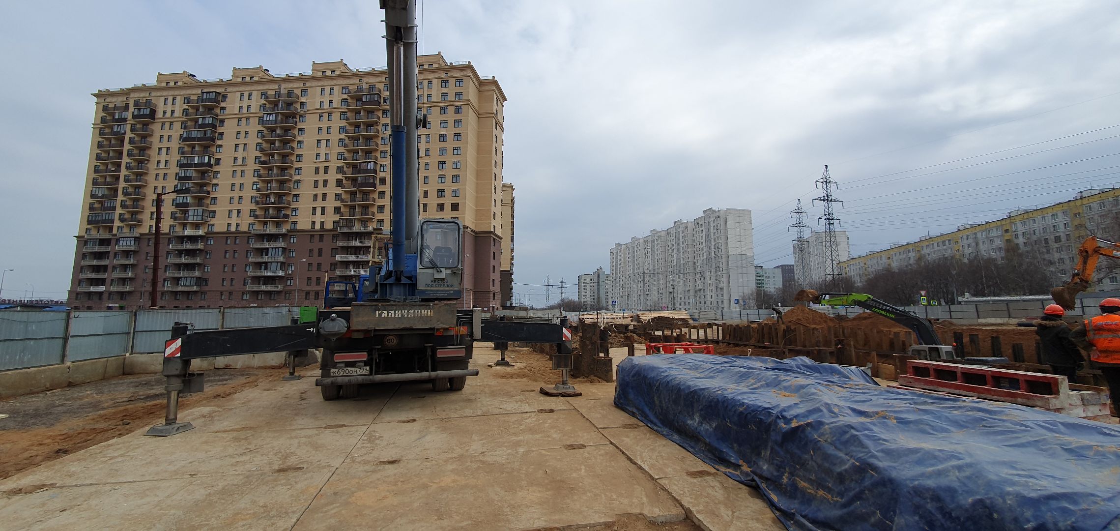 Строительство, поликлиника, Котельники, Подмосковье, нулевой цикл