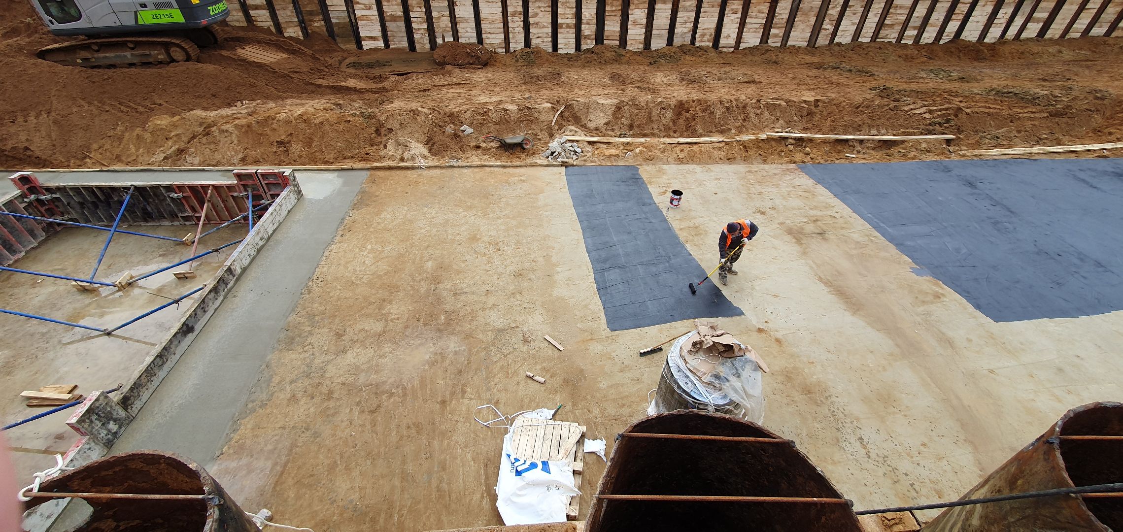 Строительство, поликлиника, Котельники, Подмосковье, нулевой цикл