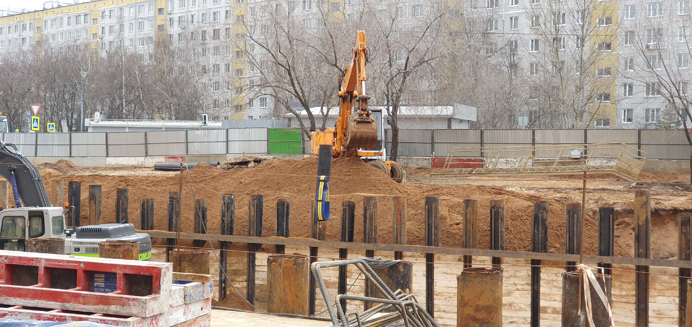 Строительство, поликлиника, Котельники, Подмосковье, нулевой цикл