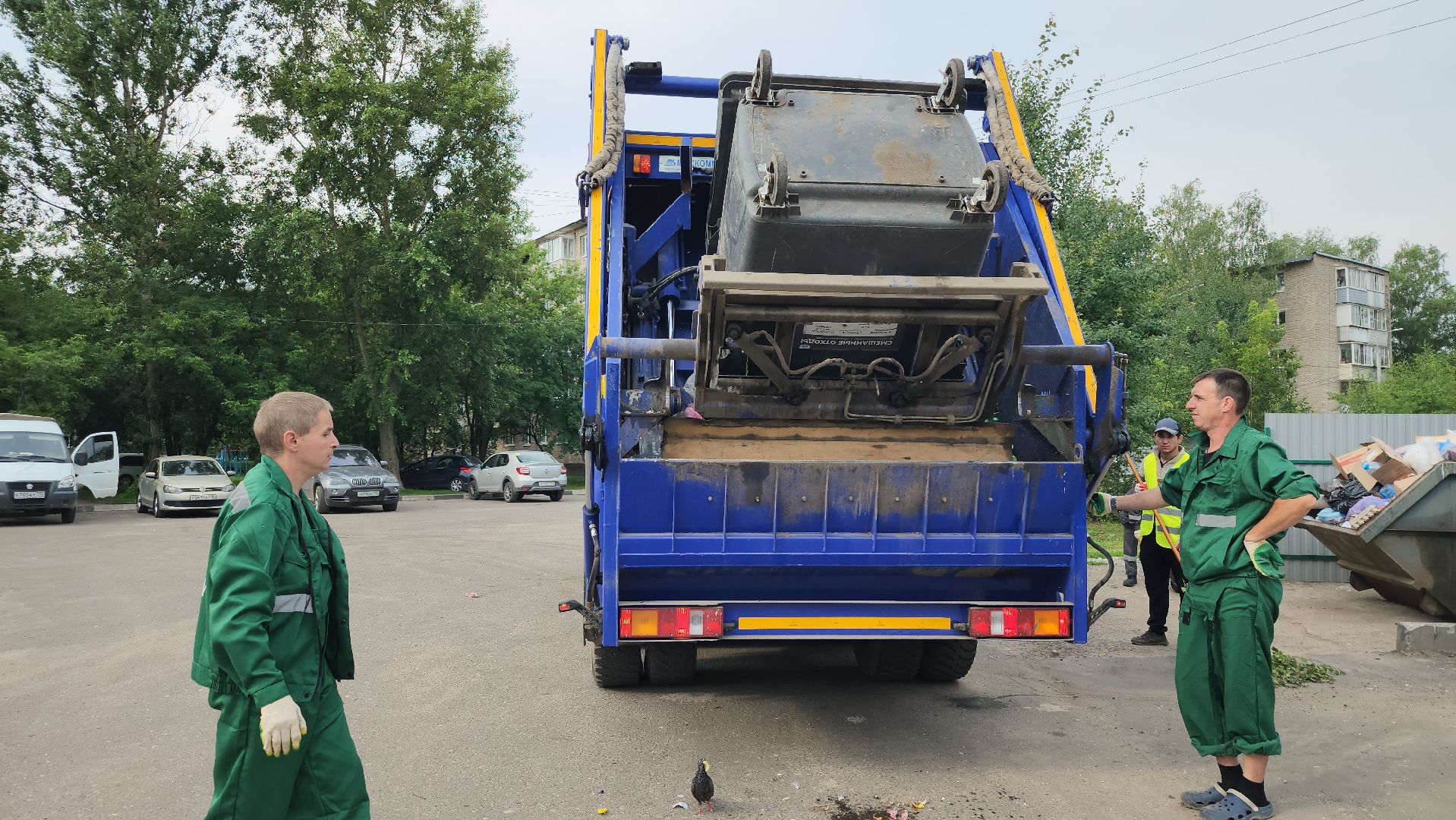 контейнерная площадка, вывоз мусора, уборка мусора, Старая Купавна, Богородский городской округ,