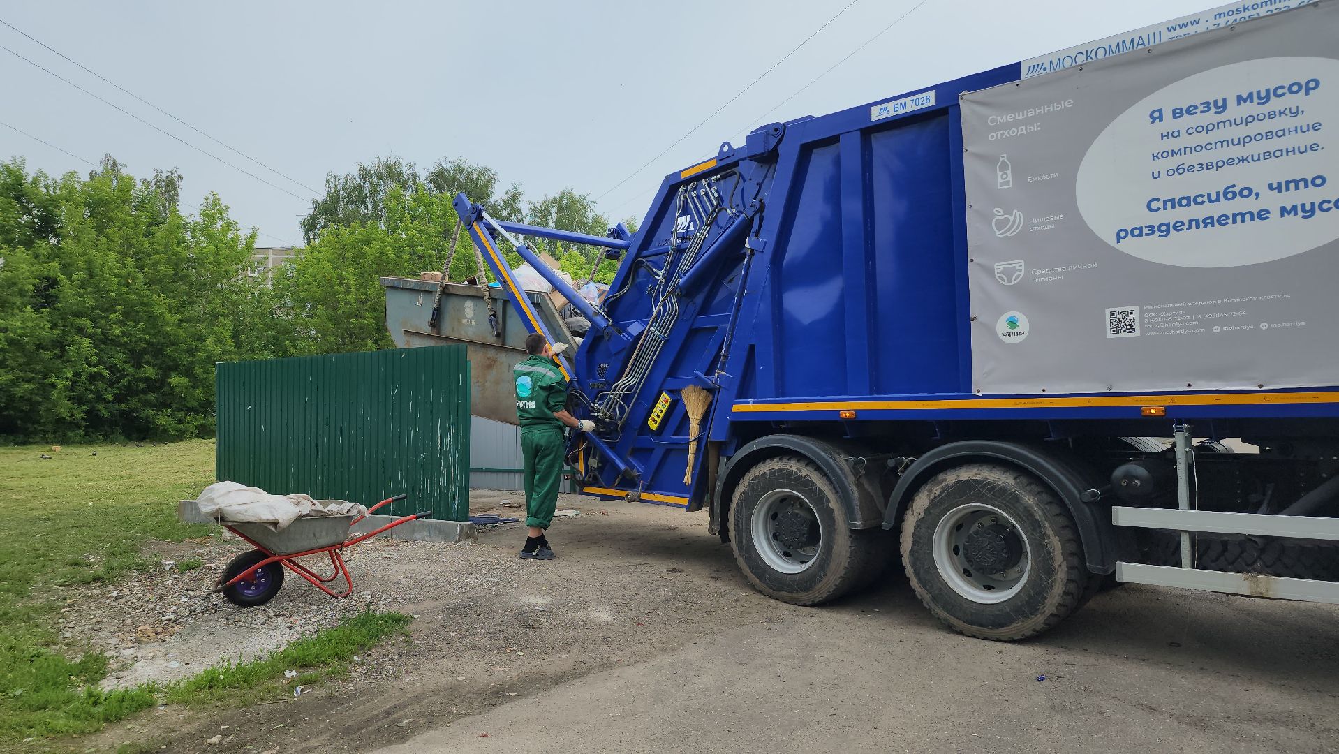контейнерная площадка, вывоз мусора, уборка мусора, Старая Купавна, Богородский городской округ,