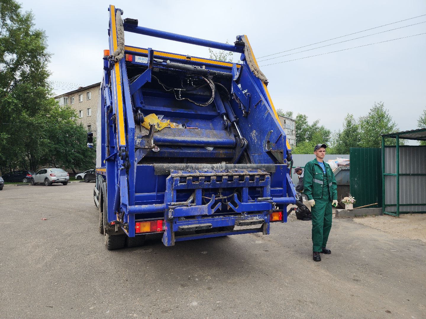 контейнерная площадка, вывоз мусора, уборка мусора, Старая Купавна, Богородский городской округ,