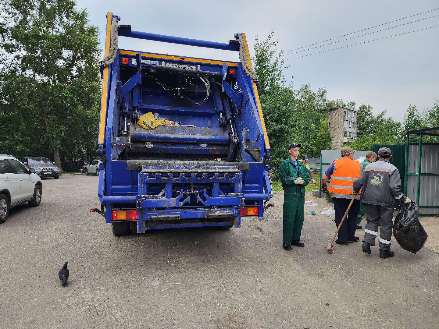 контейнерная площадка, вывоз мусора, уборка мусора, Старая Купавна, Богородский городской округ,