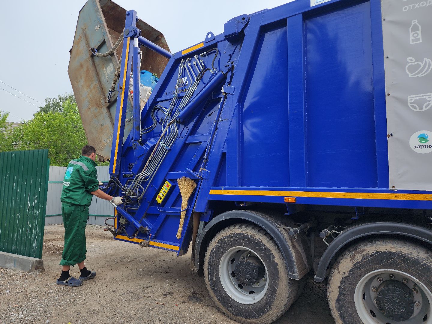 контейнерная площадка, вывоз мусора, уборка мусора, Старая Купавна, Богородский городской округ,