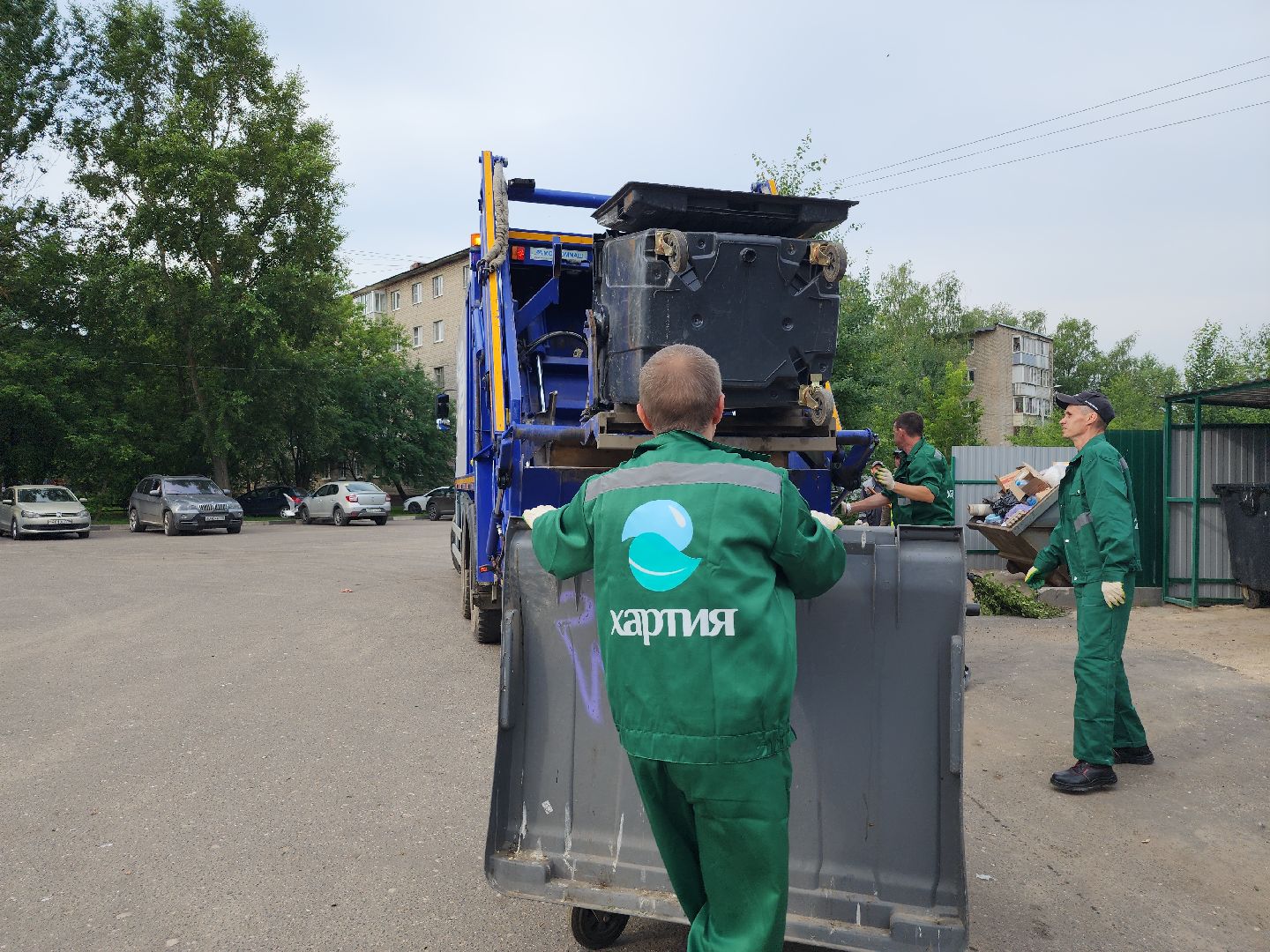 контейнерная площадка, вывоз мусора, уборка мусора, Старая Купавна, Богородский городской округ,