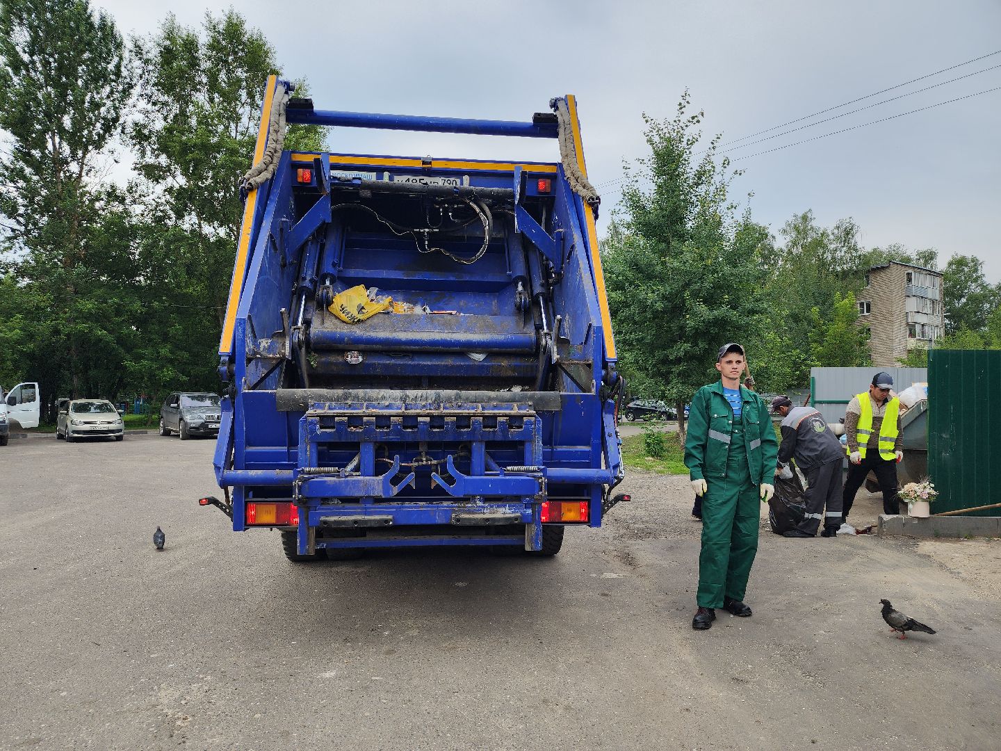 контейнерная площадка, вывоз мусора, уборка мусора, Старая Купавна, Богородский городской округ,