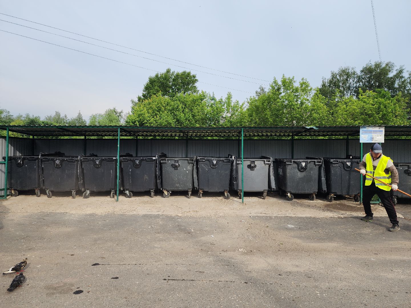 контейнерная площадка, вывоз мусора, уборка мусора, Старая Купавна, Богородский городской округ,