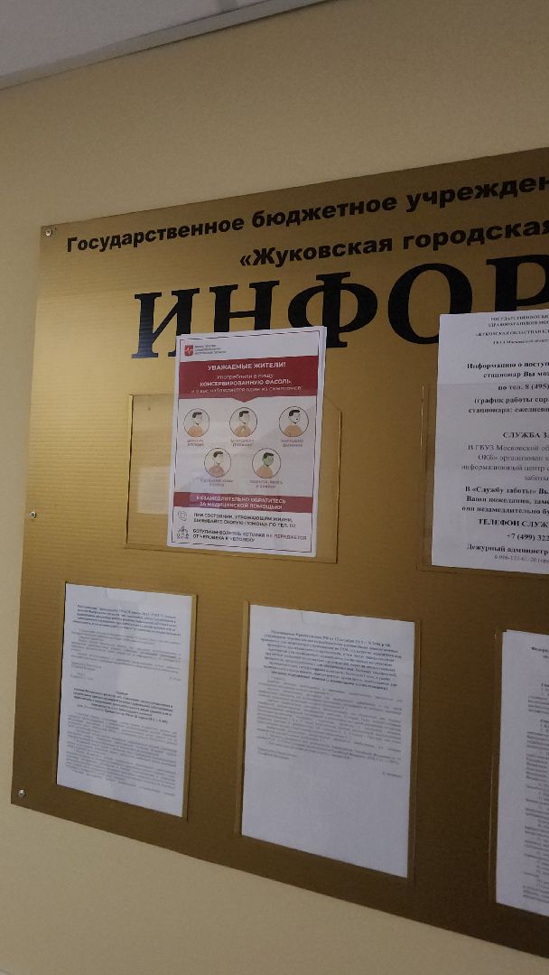 ботулизм, профилактика, лечение, медицинская помощь, жуковская окб, жуковский,