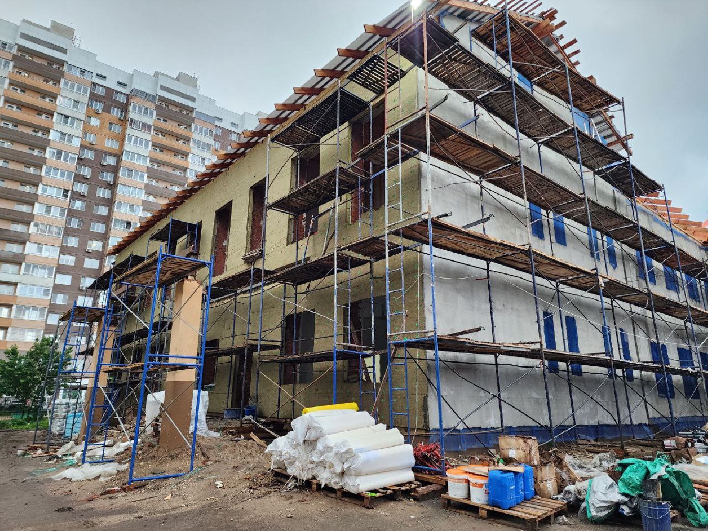 Солнечногорск, Ремонт, Ремонт школы, Капитальный ремонт, Рабочие,