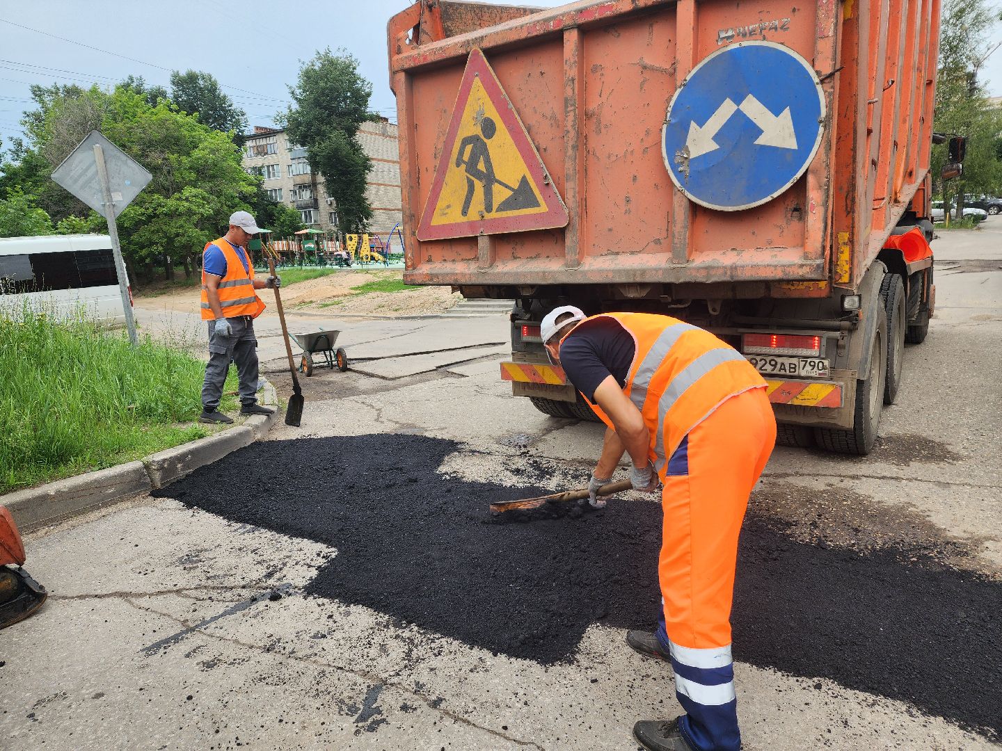 красноармейск, г.о. пушкинский, ямочный ремонт, дороги,
