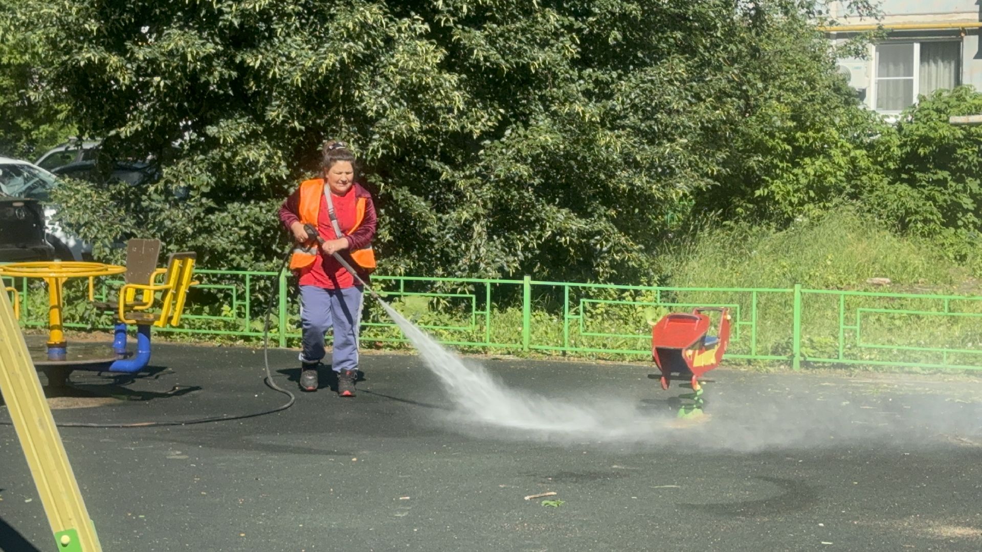 Солнечногорск, Последствия урагана, уборка детских площадок, спил деревьев, подтопление,