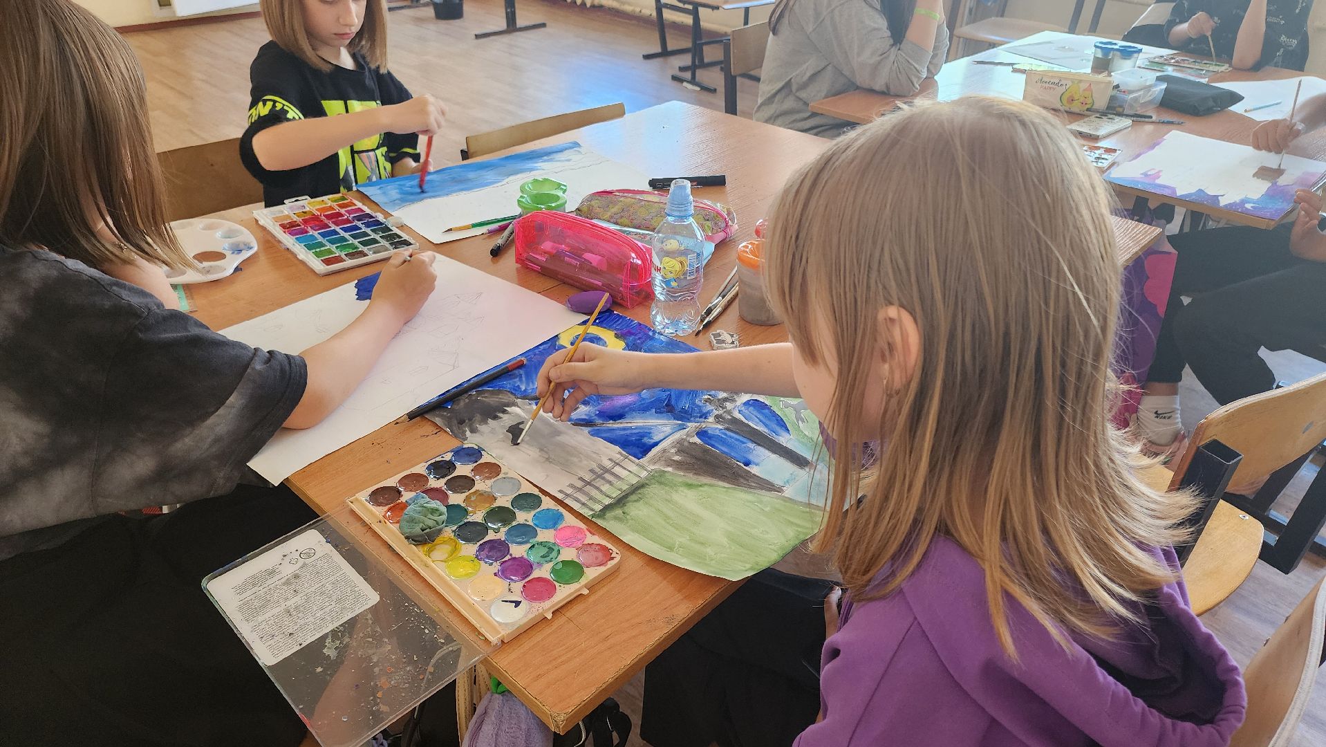 кашира, школа 1, детский лагерь, школьный лагерь, акварельки, рисование, изобразительное искусство, история искусства,