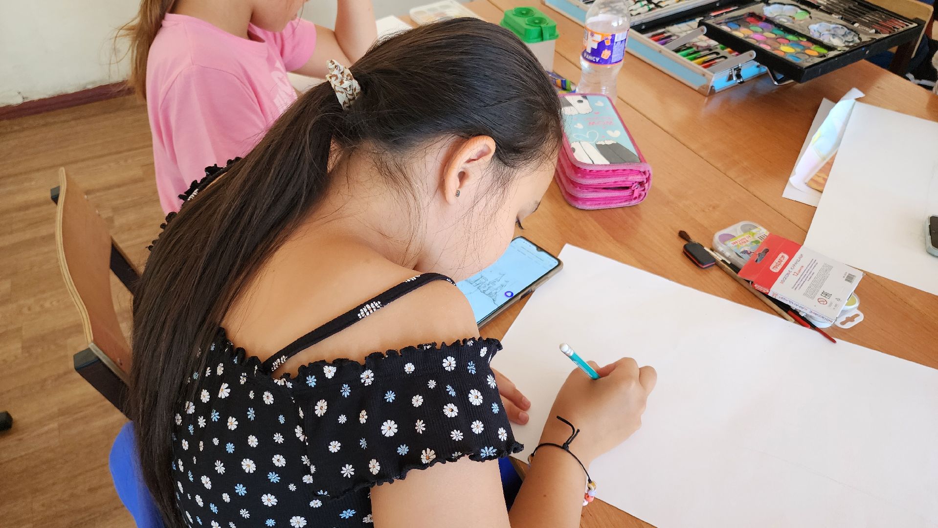 кашира, школа 1, детский лагерь, школьный лагерь, акварельки, рисование, изобразительное искусство, история искусства,