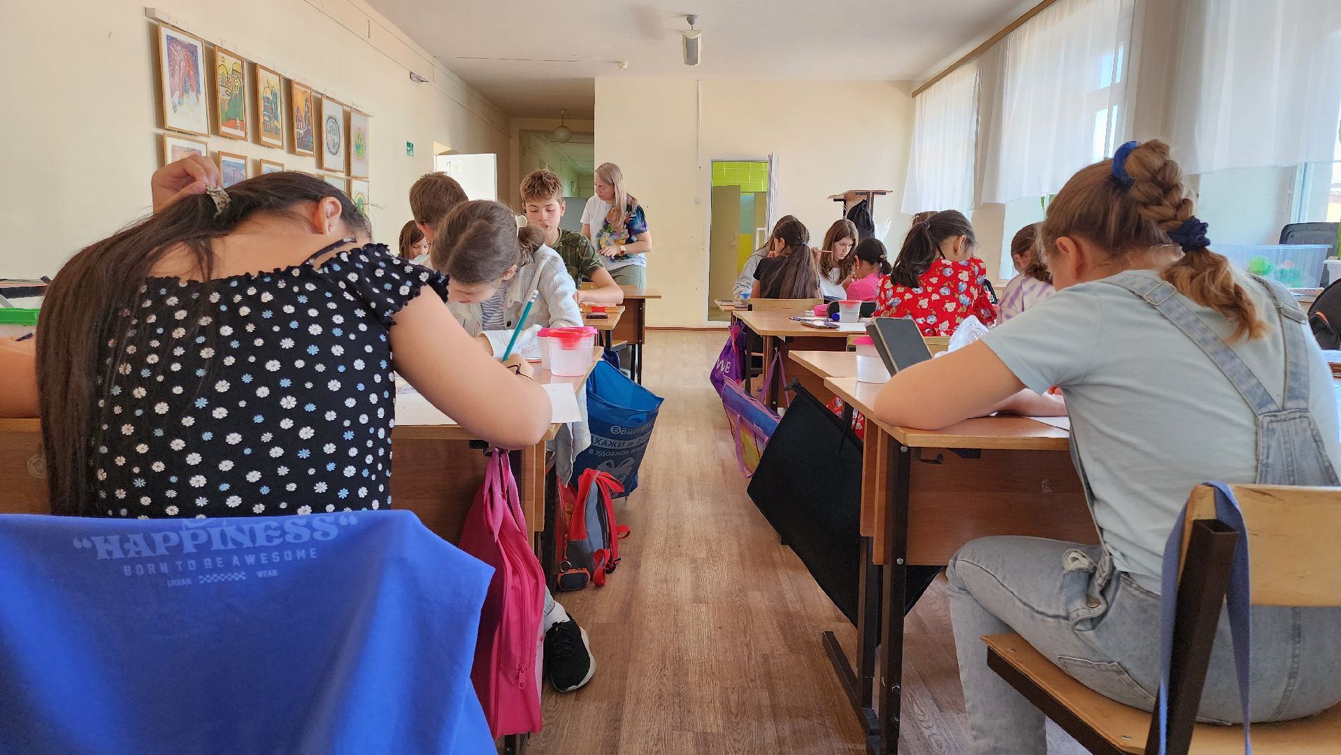 кашира, школа 1, детский лагерь, школьный лагерь, акварельки, рисование, изобразительное искусство, история искусства,