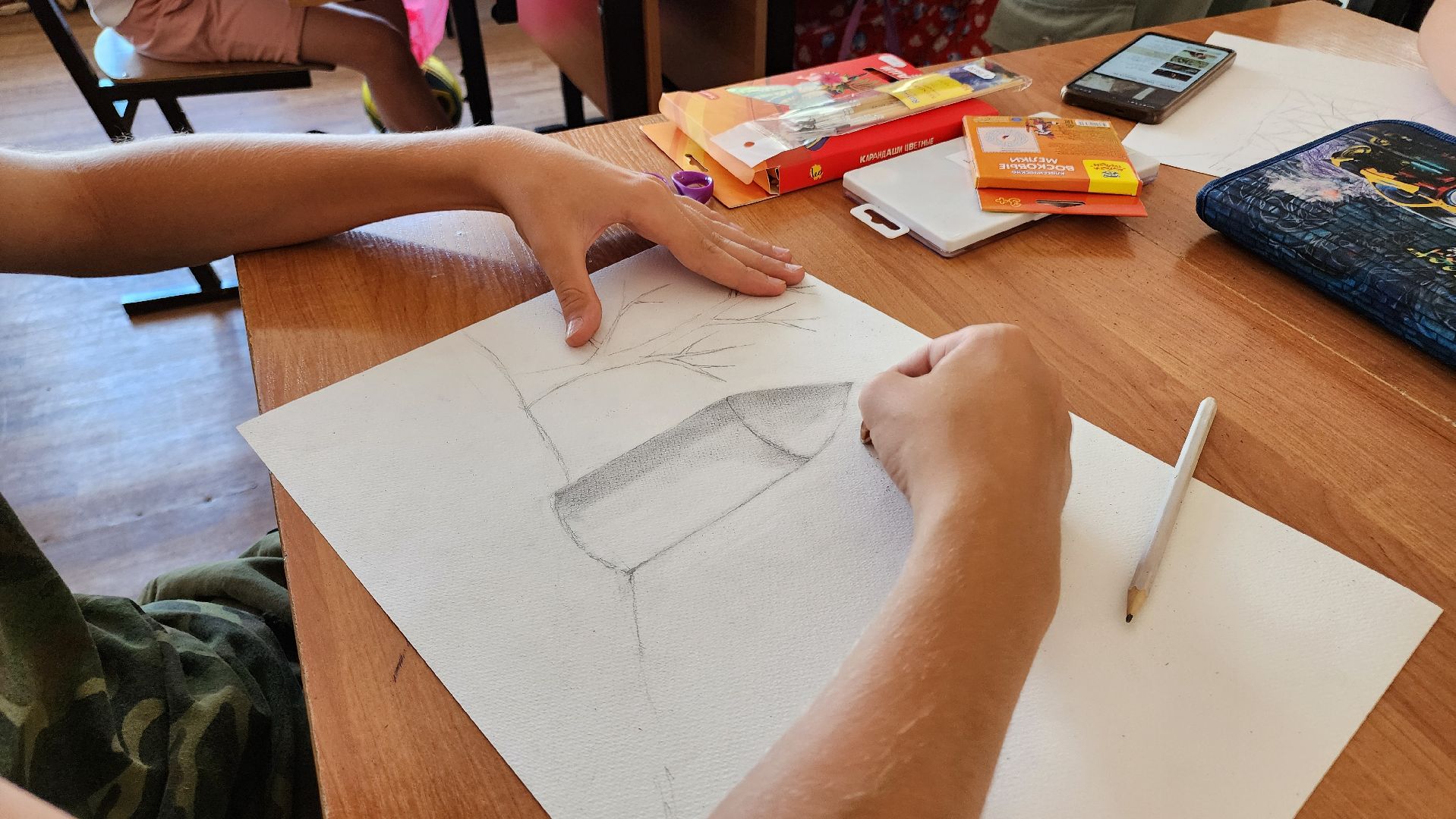 кашира, школа 1, детский лагерь, школьный лагерь, акварельки, рисование, изобразительное искусство, история искусства,