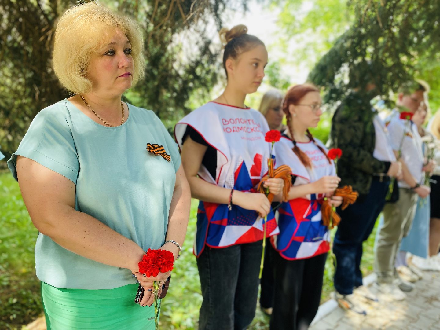 ЦВПВ, Домодедово, Подмосковье, георгиевская лента, День памяти и скорби, Митинг, возложение цветов,