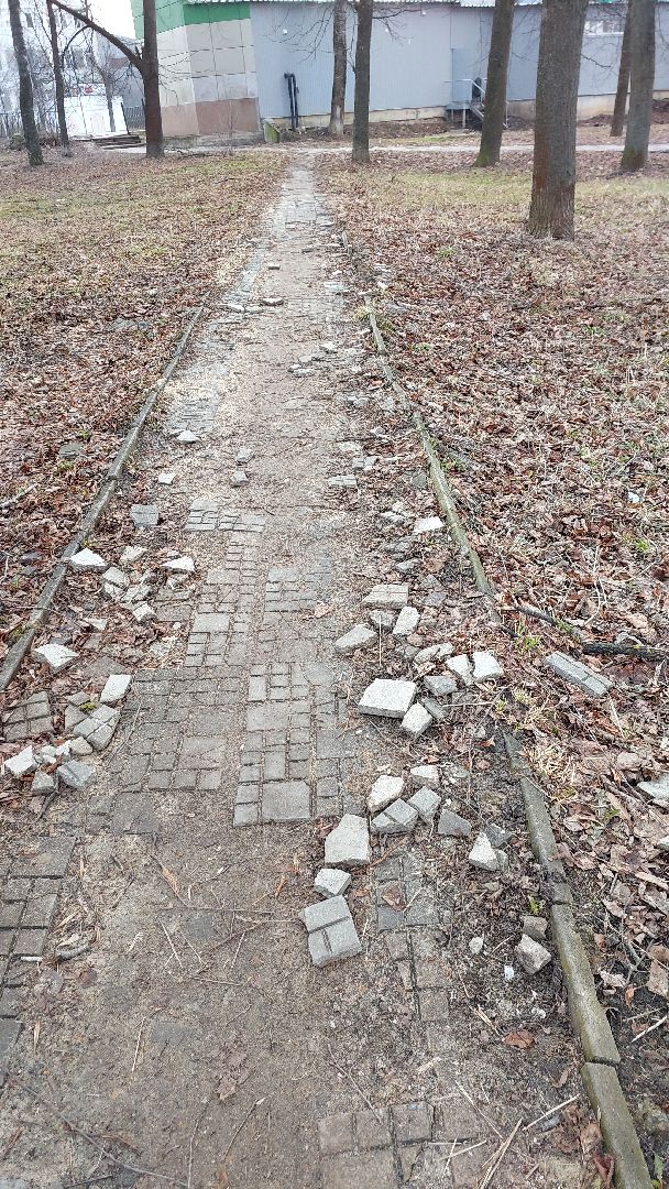 благоустройство, сквер, перемены, серпухов, тропинки