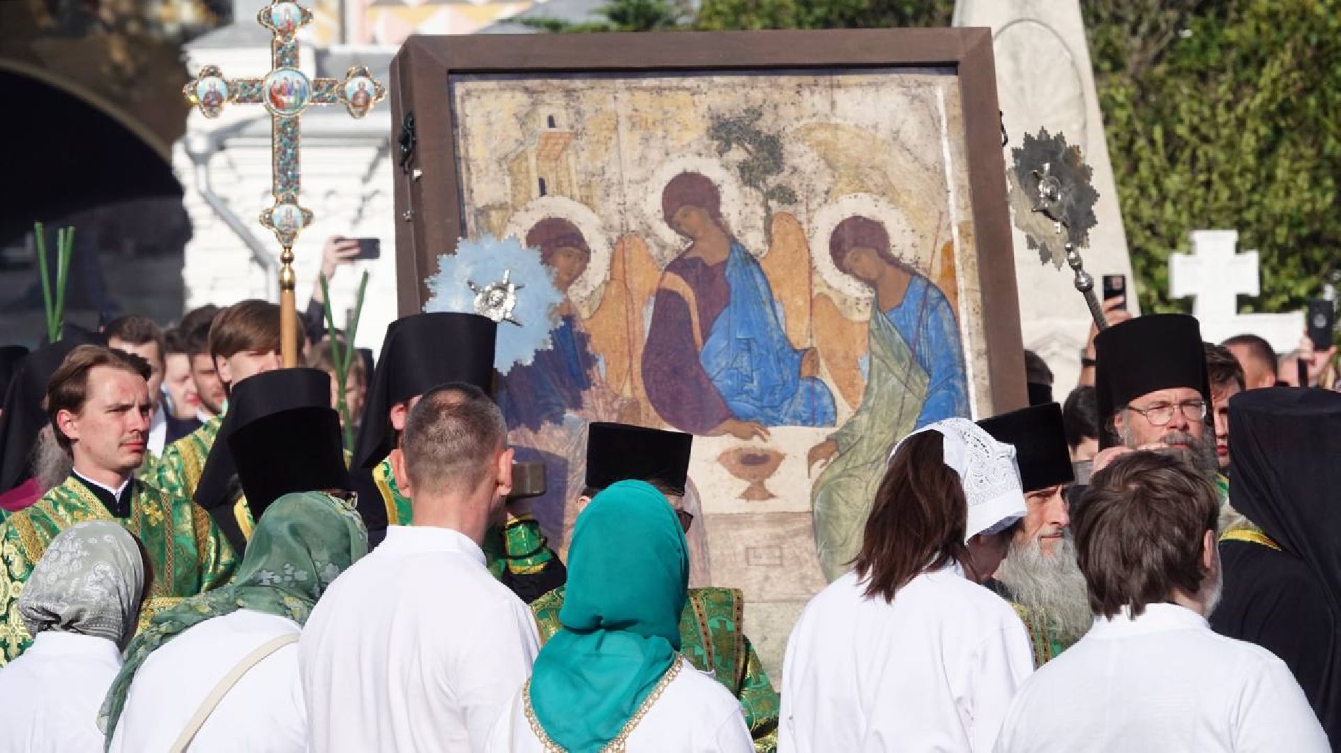 Троица, Андрей Рублев, Троице-Сергиевая лавра, Патриарх Кирилл, Сергиев Посад, Сергиево-Посадский городской округ, Эксклюзив, Вера, Религия, Сергей Пахомов,