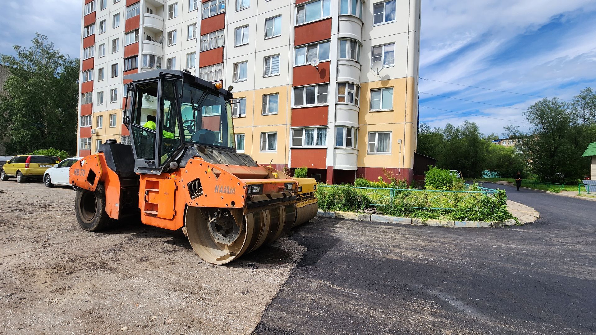 ямочный ремонт, Дворы, Лобня, Ремонт,