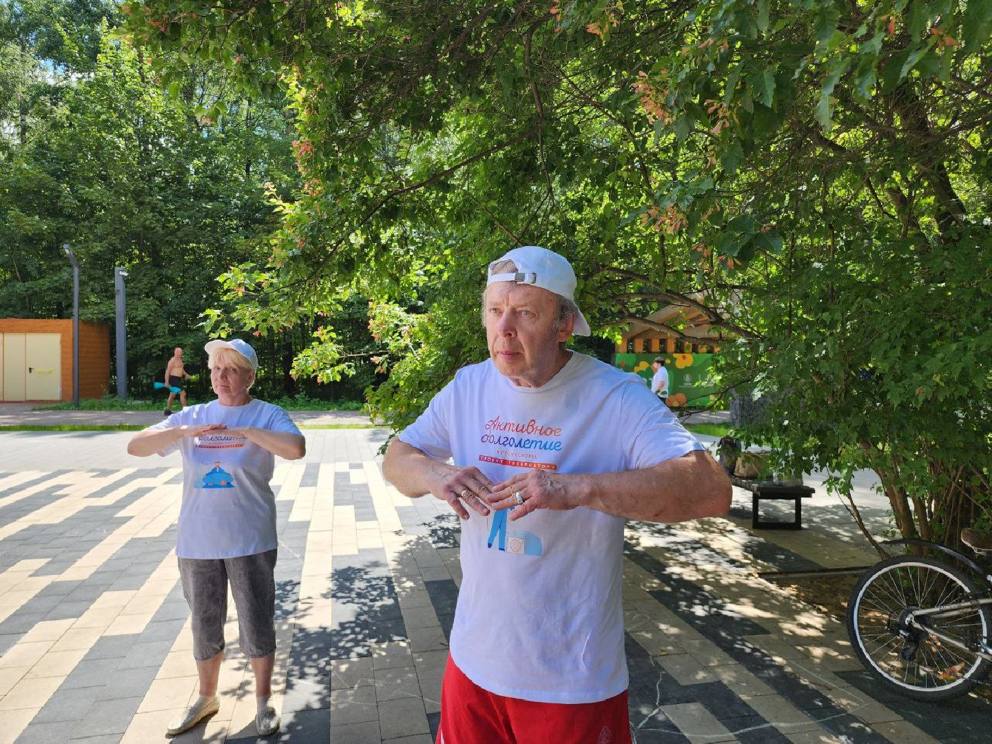 активное долголетие,зарядка долголетов, общеобластная зарядка, парк апаринки, видное, ленинский округ,