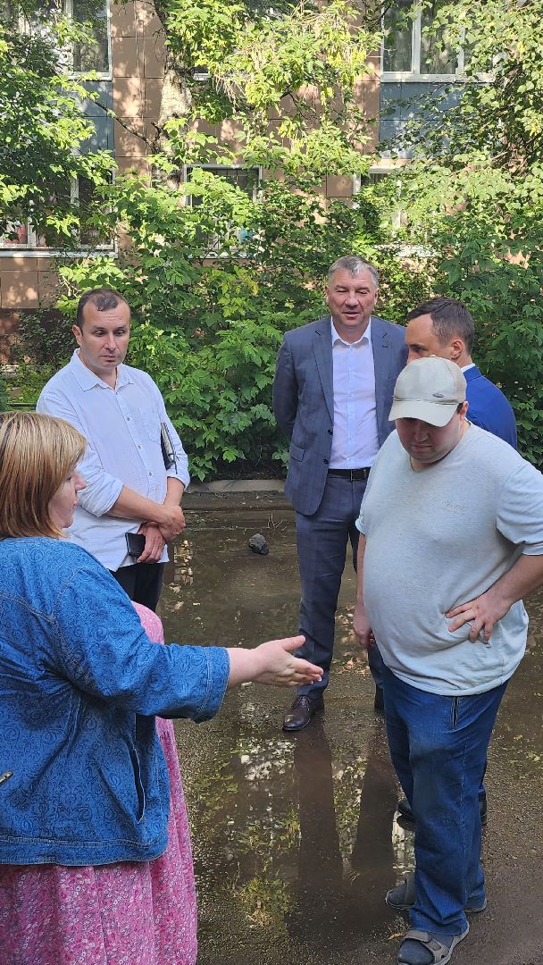 борис аубакиров, мбу городское хозяйство, дренаж, подтопление домов, ливни, выездная администрация, ул Туполева,