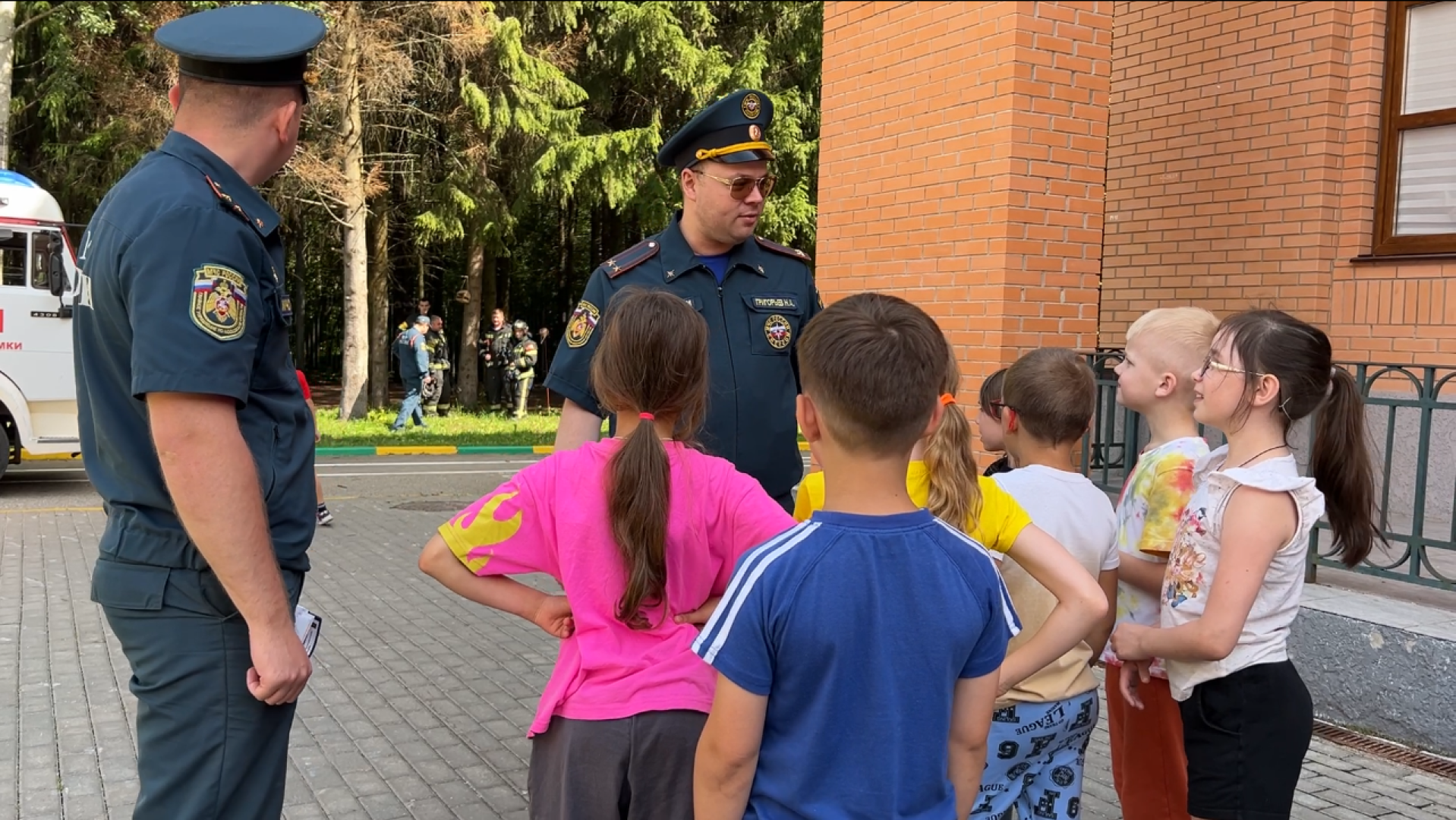 химки, пожарные, школьный лагерь, пожарная безопасность,профилактика пожаров,